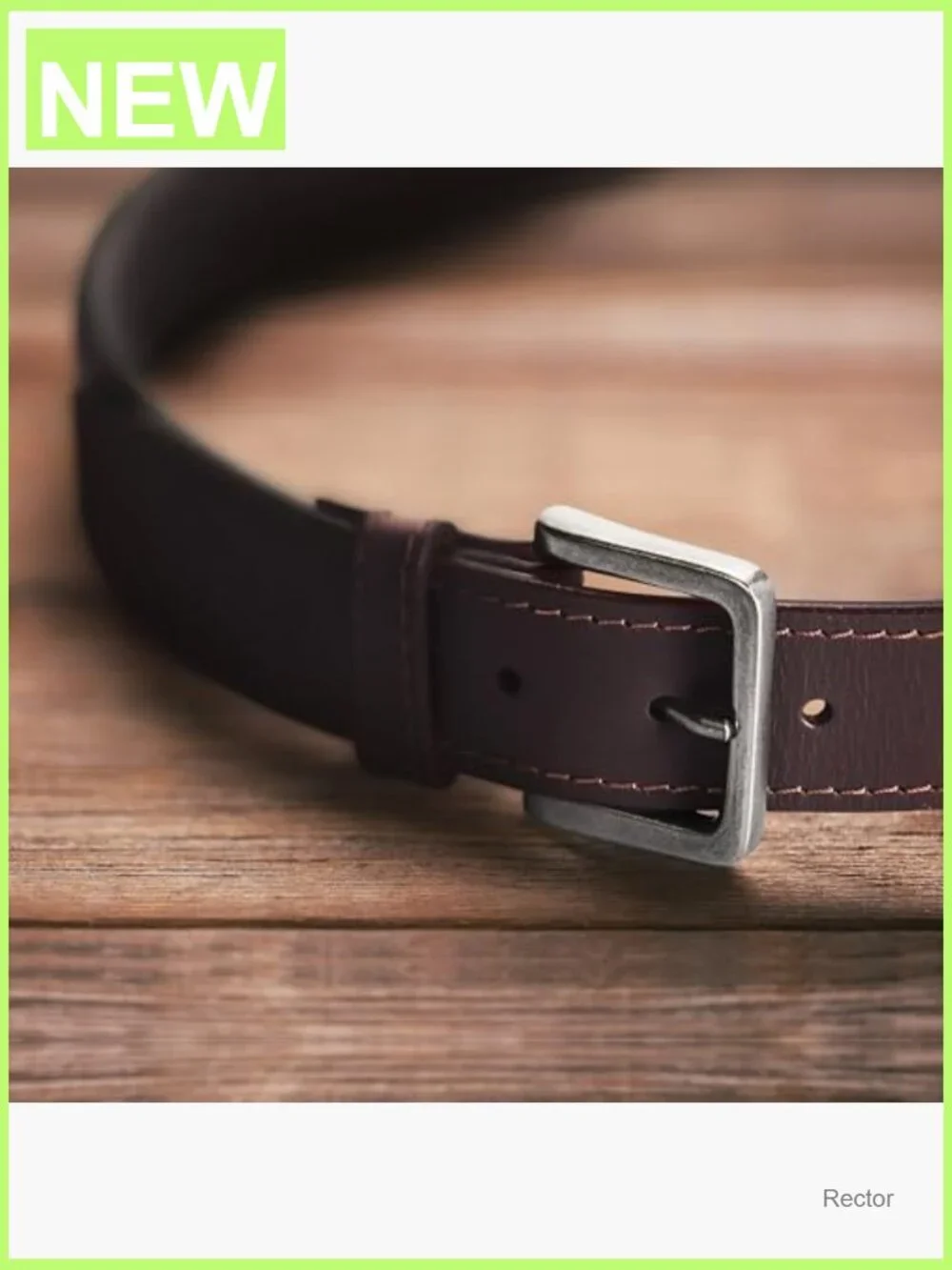 Men's Leather Casual Belt with Metal Buckle for Jeans